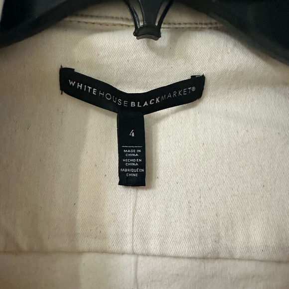 WHBM Denim Peplum Moto Jacket NWT Size 4 - Picture 6 of 7